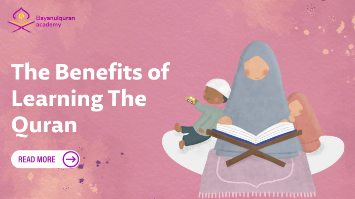 Hadiths = The Benefits of Learning The Quran